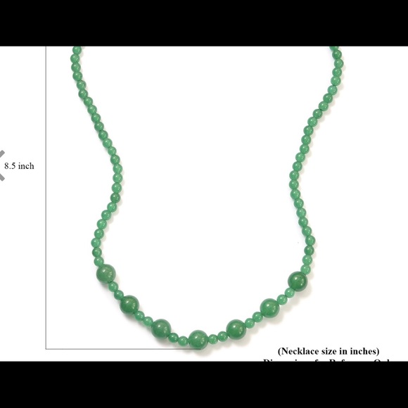 246.90 ctw Green Agate Beads Adj Thread Necklace - Picture 2 of 9